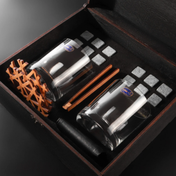 

Подарочные наборы Whisky Stones UNi для мужчин, Bohemia12 шт камней черный