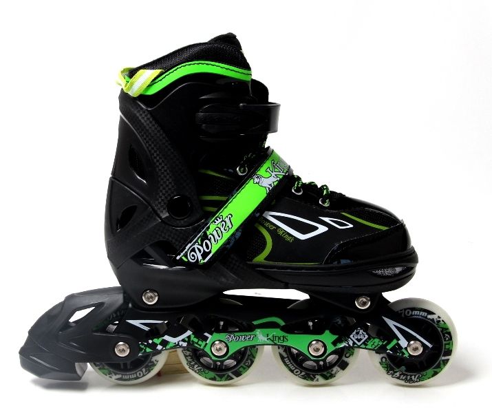 

Раздвижные детские роликовые коньки King Power, размер 34-37, Green