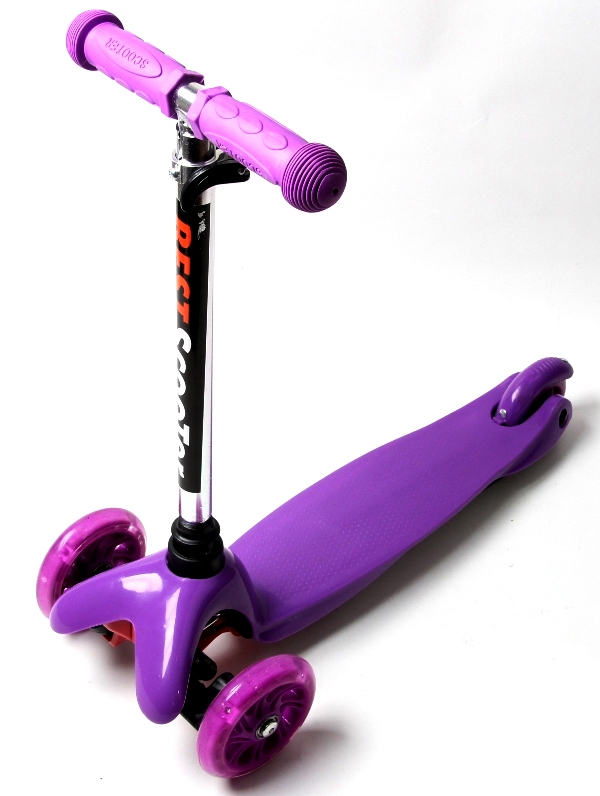 

Детский трехколесный самокат Scooter Micro Mini со светящимися колесами, Violet