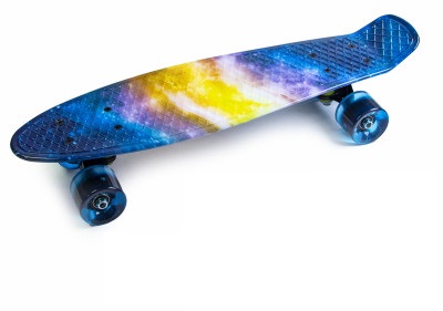 

Пенни борд (Penny Board) 22" со светящимися колесами и рисунком, "Universe"