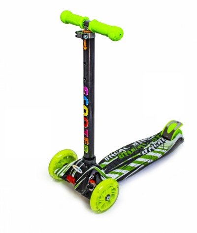 

Детский трехколесный самокат Scooter MAXI со светящимися колесами и рисунком, O'neal
