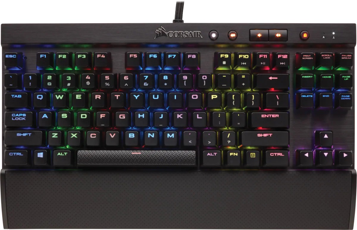 

Клавиатура проводная Corsair K65 RGB Rapidfire Cherry MX Red USB Black (CH-9110014-RU)