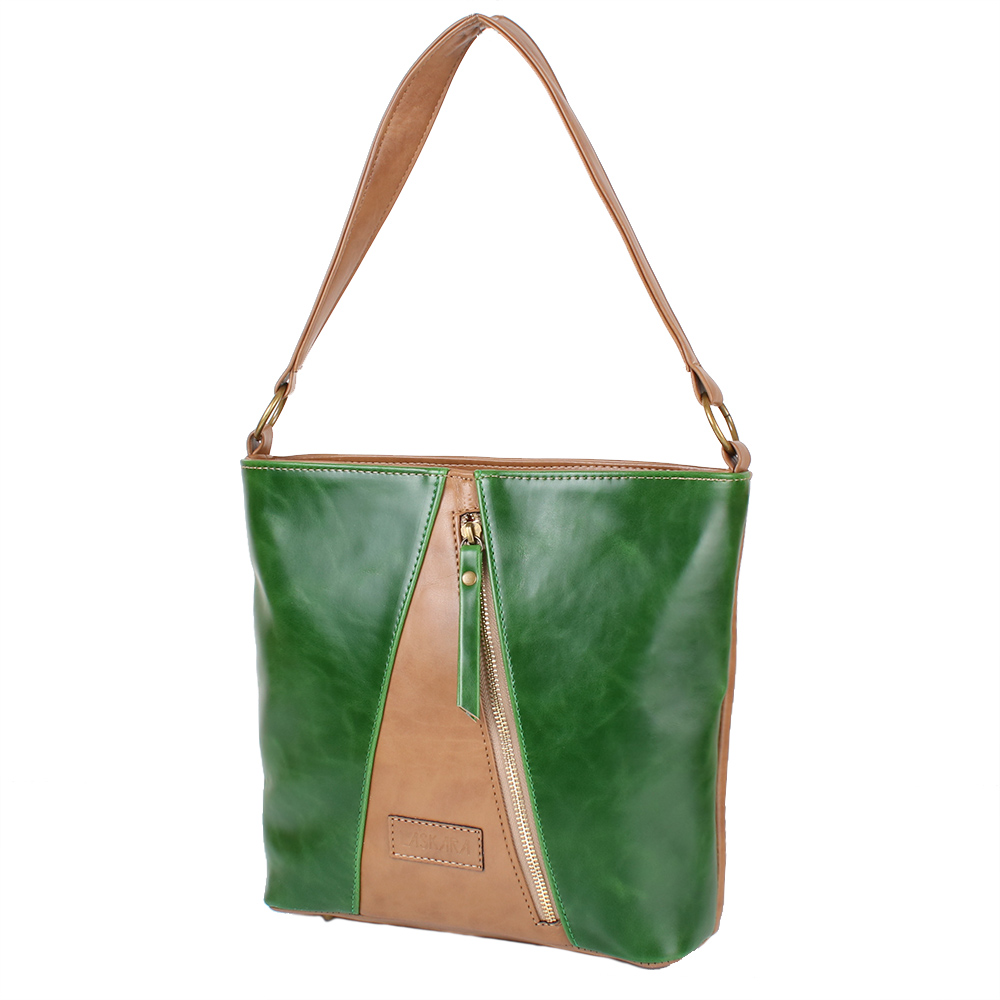 

Сумка повседневная (шоппер) Laskara LK10204-green-taupe