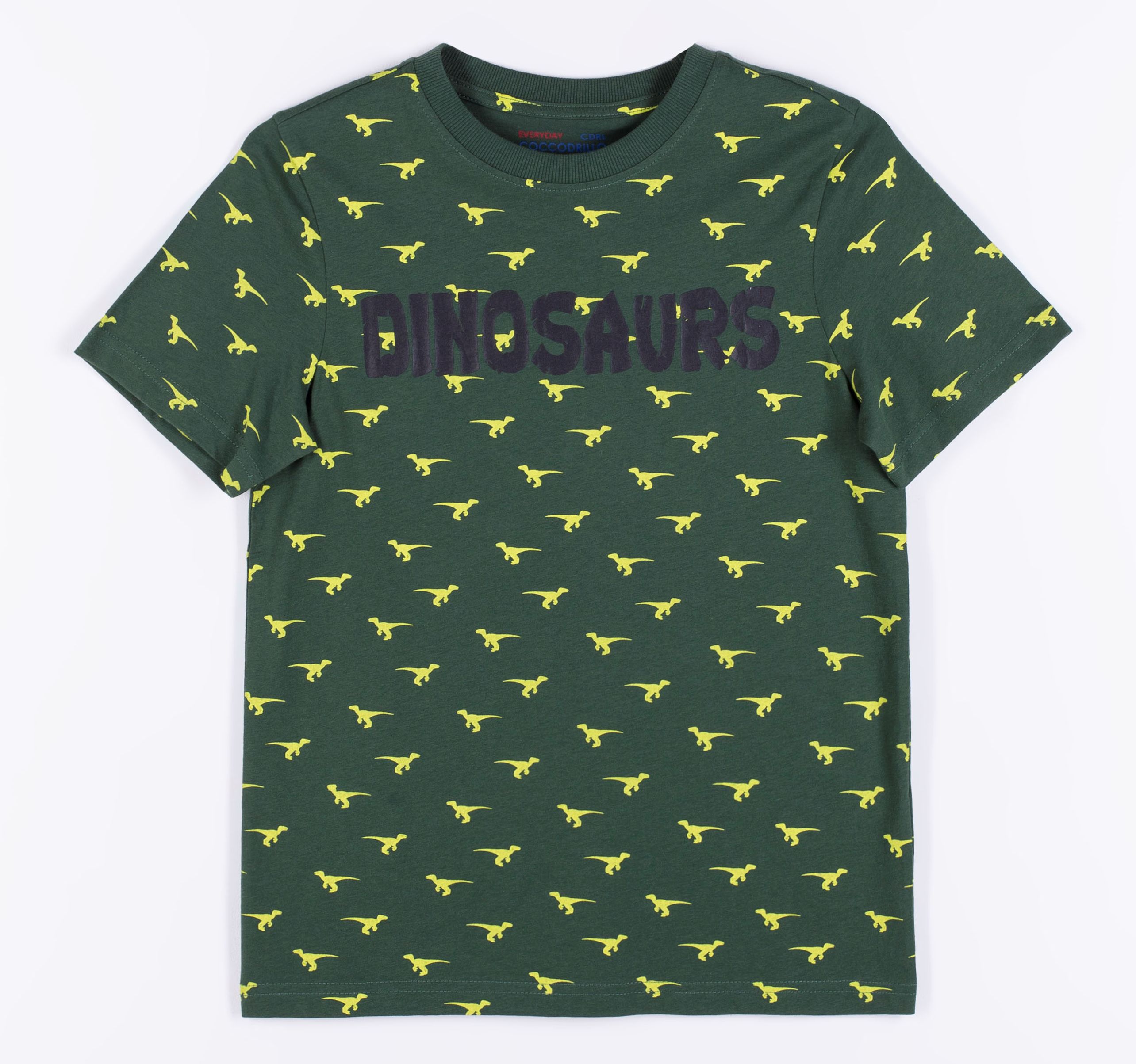 

Футболка Coccodrillo Everyday Dinosaur WC1143204EDI-027 140 см Темно-зеленая