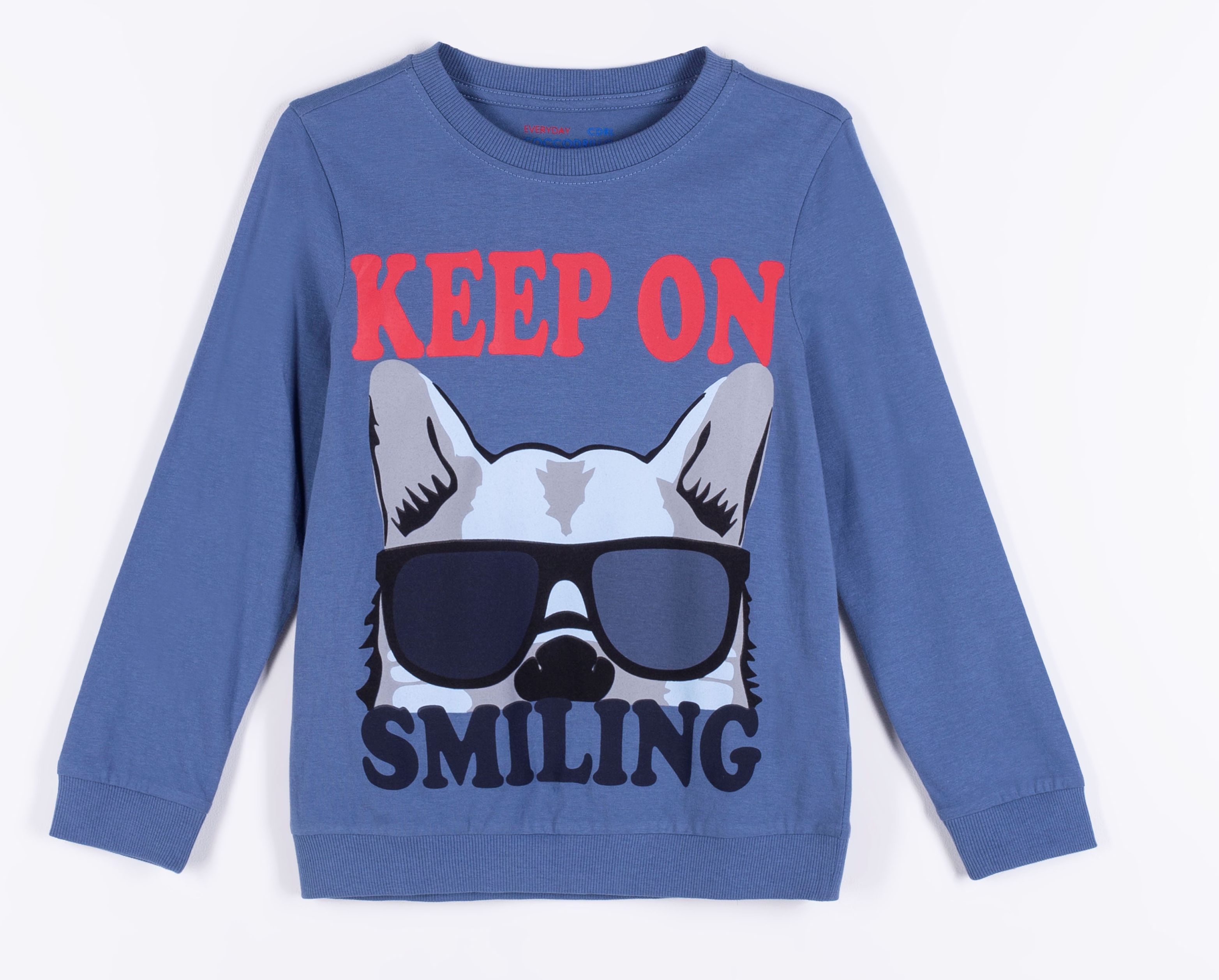 

Свитшот Coccodrillo Everyday Dog WC1143104EDG-014 104 см Голубой