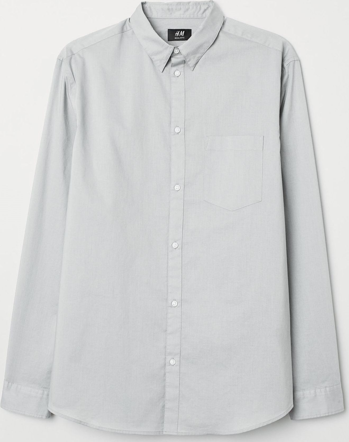 

Рубашка H&M 5016196RP21 L Светло-серая
