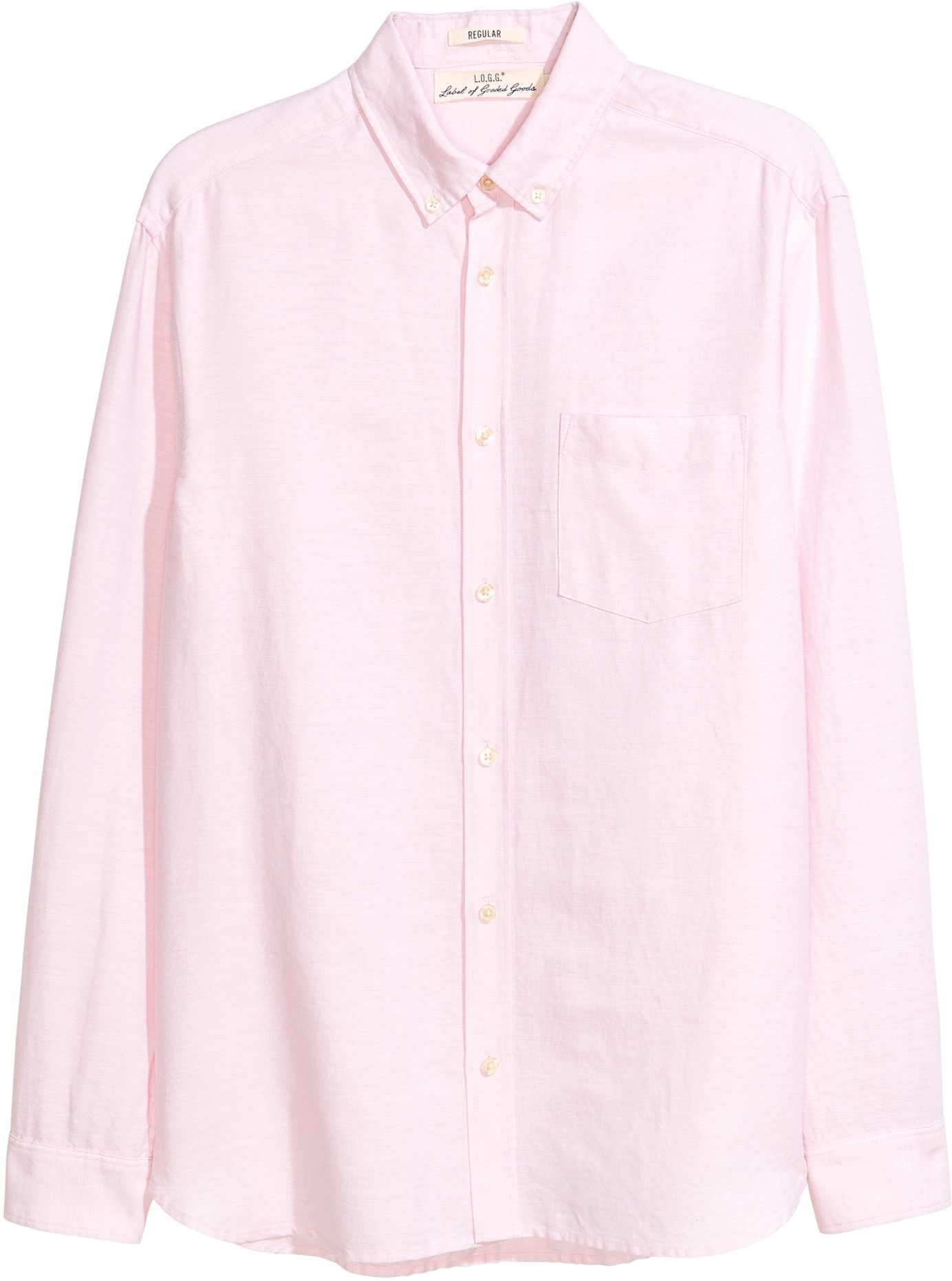 

Рубашка H&M 5455276RP21 S Светло-розовая