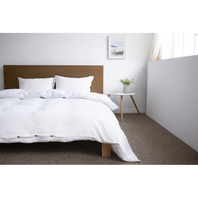 

Льняное постельное белье SoundSleep White евро