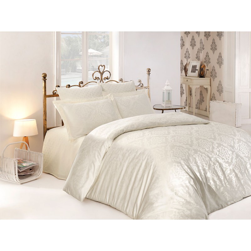 

Комплект постельного белья сатин-жаккард Ottoman Cream SoundSleep евро