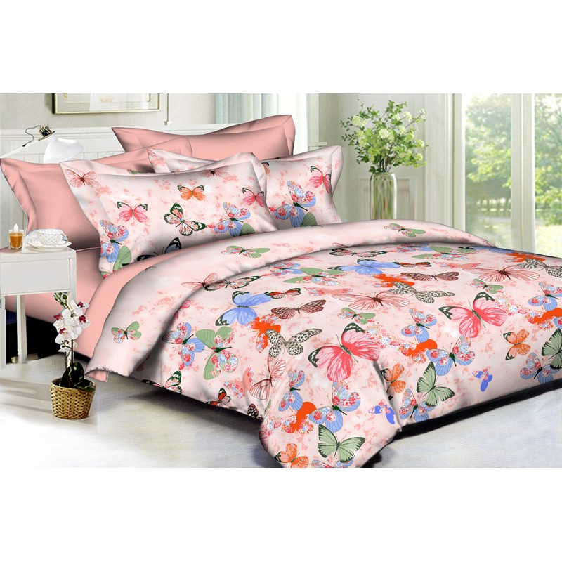 

Комплект постельного белья Colorful butterflies SoundSleep Полисатин евро