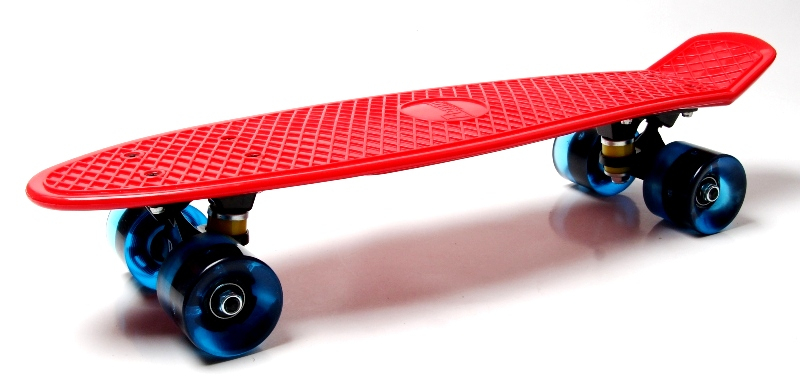 

Пенни борд (Penny Board) 22" со светящимися колесами черно-синего цвета, Red