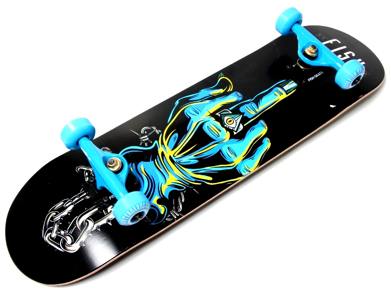 

Скейтборд Fish Skateboard деревянный с рисунком 31", Finger