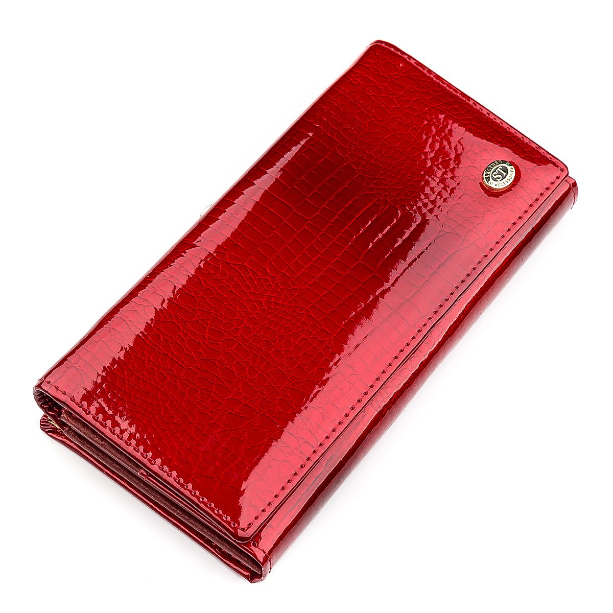 

Кошелек женский ST Leather лакированная кожа Коричневый, Коричневый STLthr18396