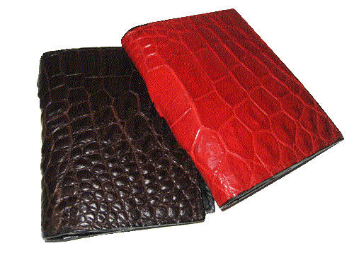 

Визитница из кожи крокодила Красная () xtclthrcch01