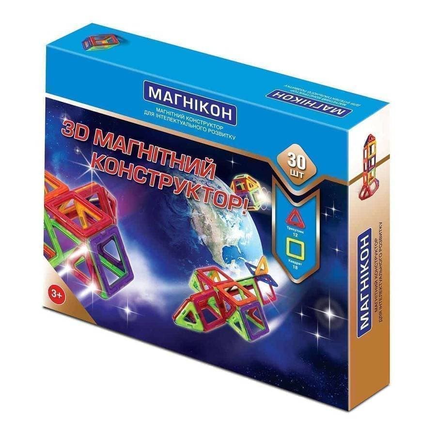

3D магнитный конструктор 30 деталей Магникон