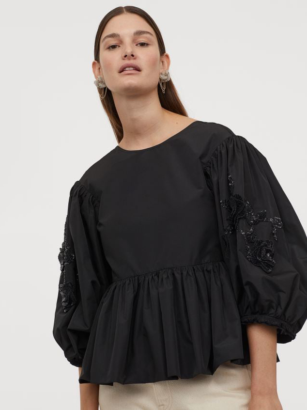 

Блузка H&M Conscious 0860896-1 36 Черная