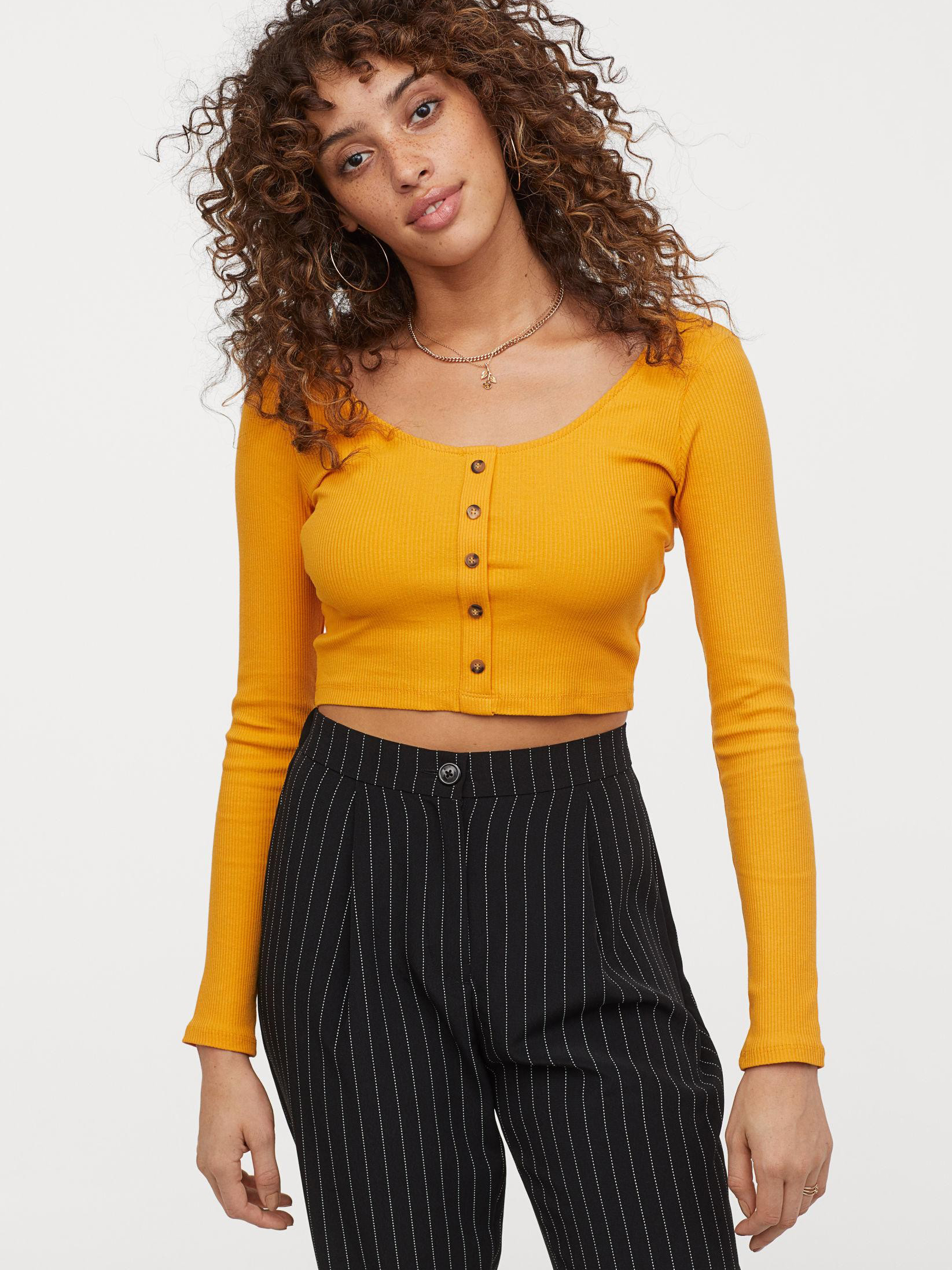 

Топ H&M Divided 0770058-9  Оранжевый, Топ H&M Divided 0770058-9 XL Оранжевый