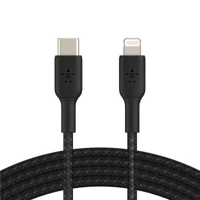 

Дата кабель USB 2.0 AM to Lightning 1.0m BRAIDED black Belkin