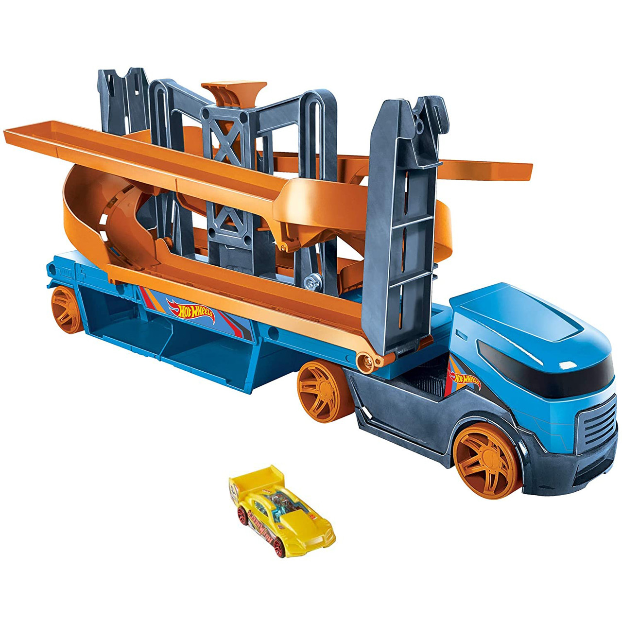 

Хот Вилс Мега грузовик Автовоз транспортер на 20 машинок Крутой спуск Hot Wheels Mega Hauler