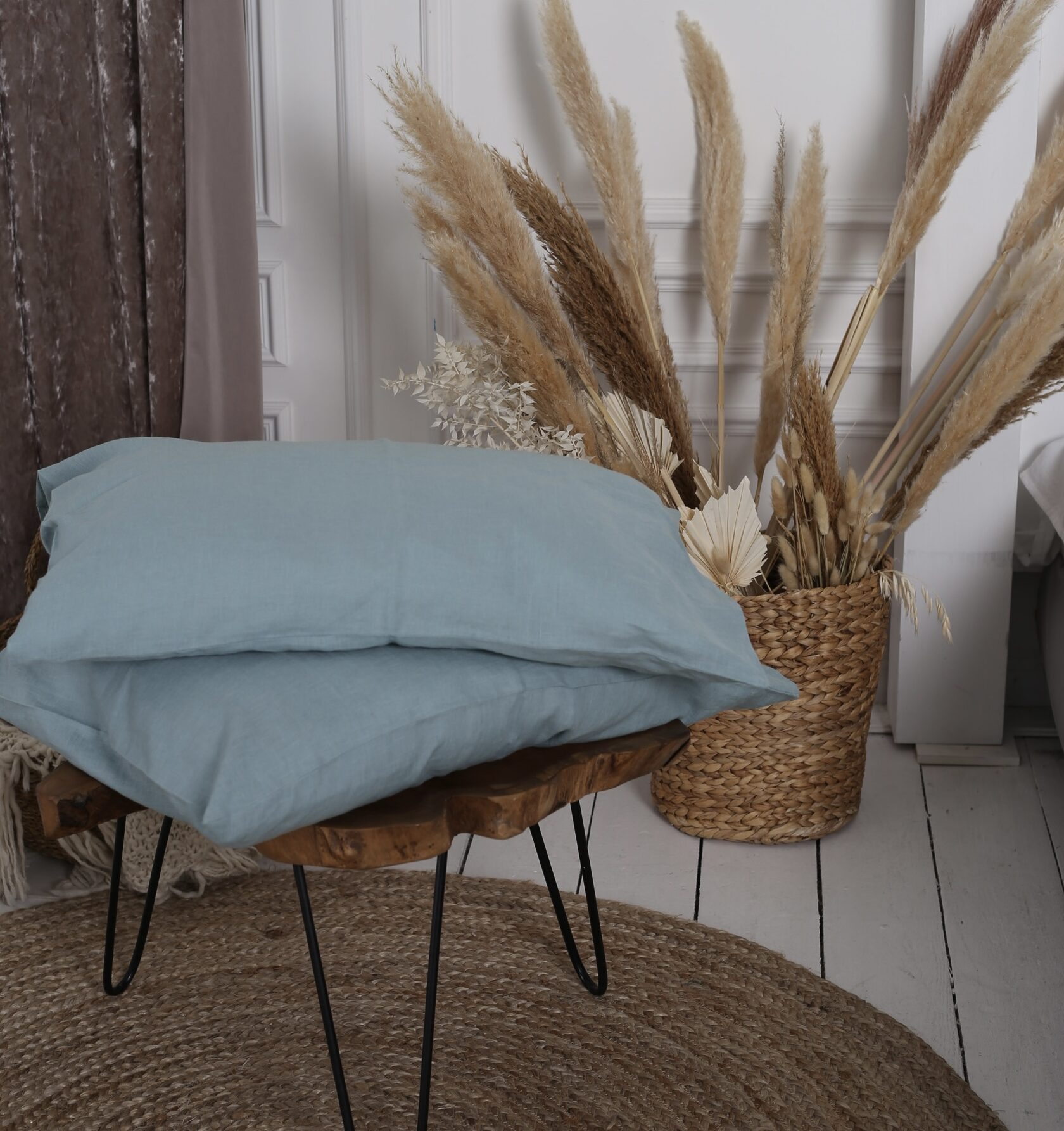 

Крафтова наволочка Luxury Linen з запахом льон 30х50 см 2шт Carribean