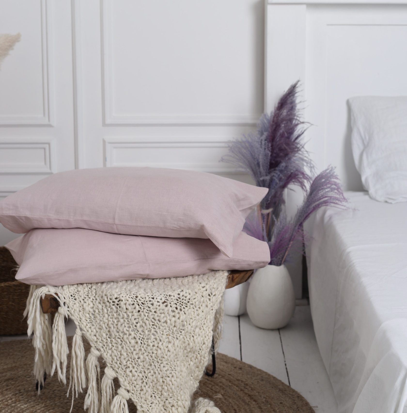 

Крафтова наволочка Luxury Linen з запахом льон 30х50 см 2шт Dusty Rose