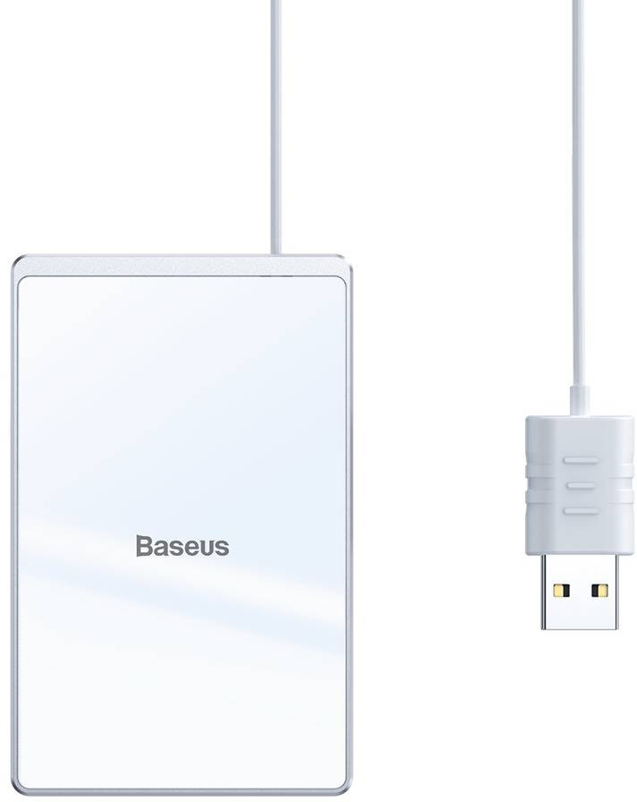 

Безпровідний зарядний пристрій Baseus Card Ultra-thin Сріблястий/ Білий (WX01B-S2)