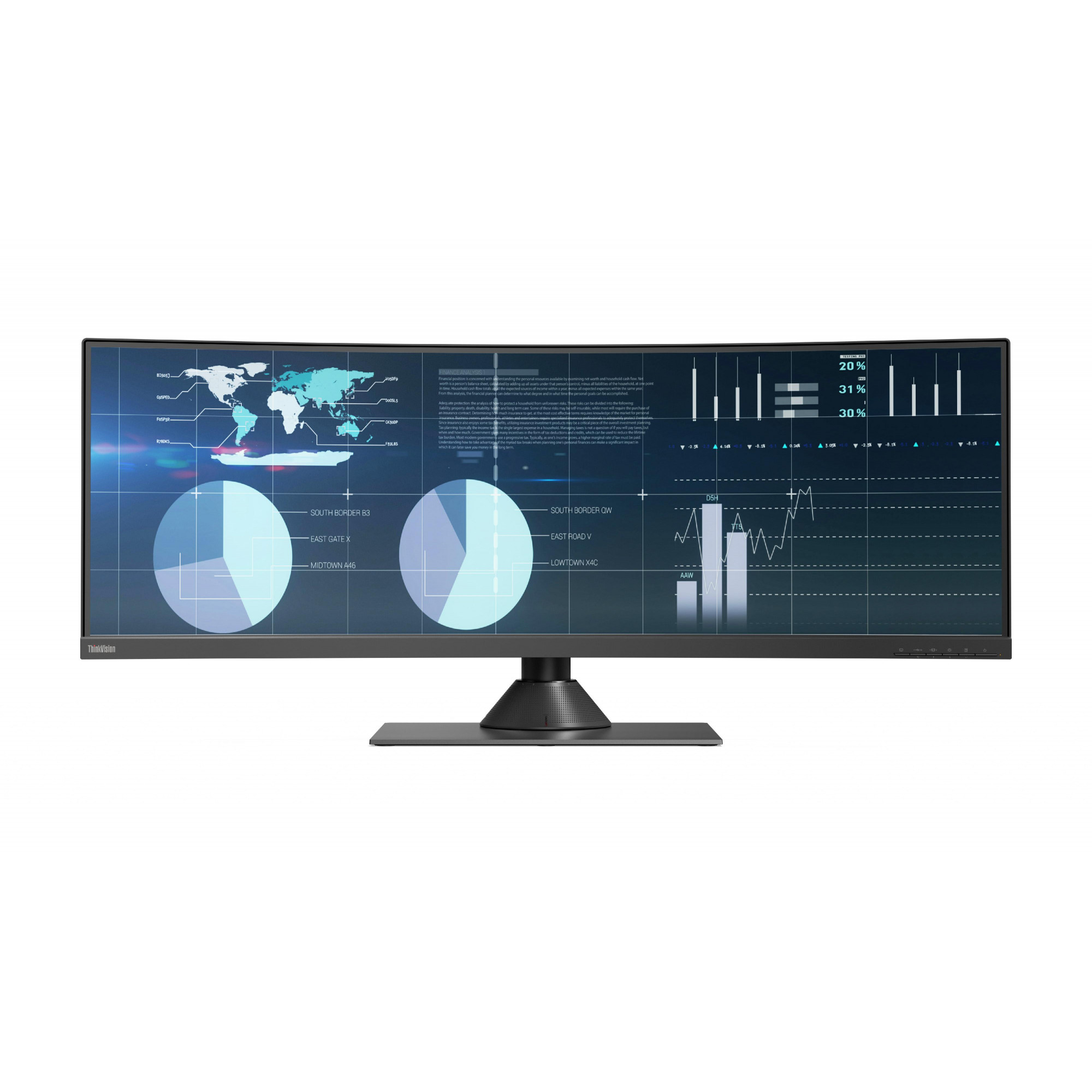 

Монитор Lenovo 43,4" ThinkVision P44w-10 (61D9RAT1EU)