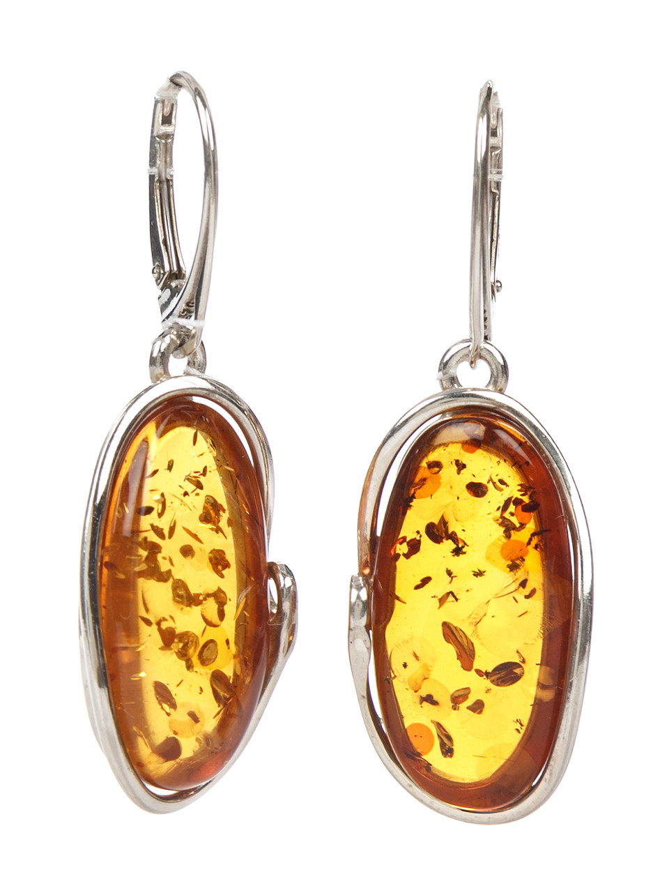 

Серьги из серебра с балтийским янтарем 1076EAS-k