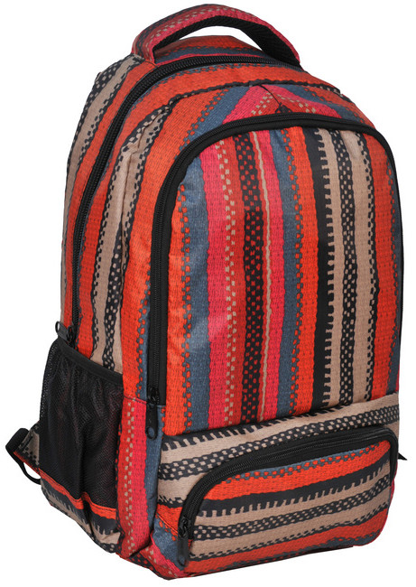 

Молодежный яркий рюкзак в полоску PASO 21L красный Ps15-8122D