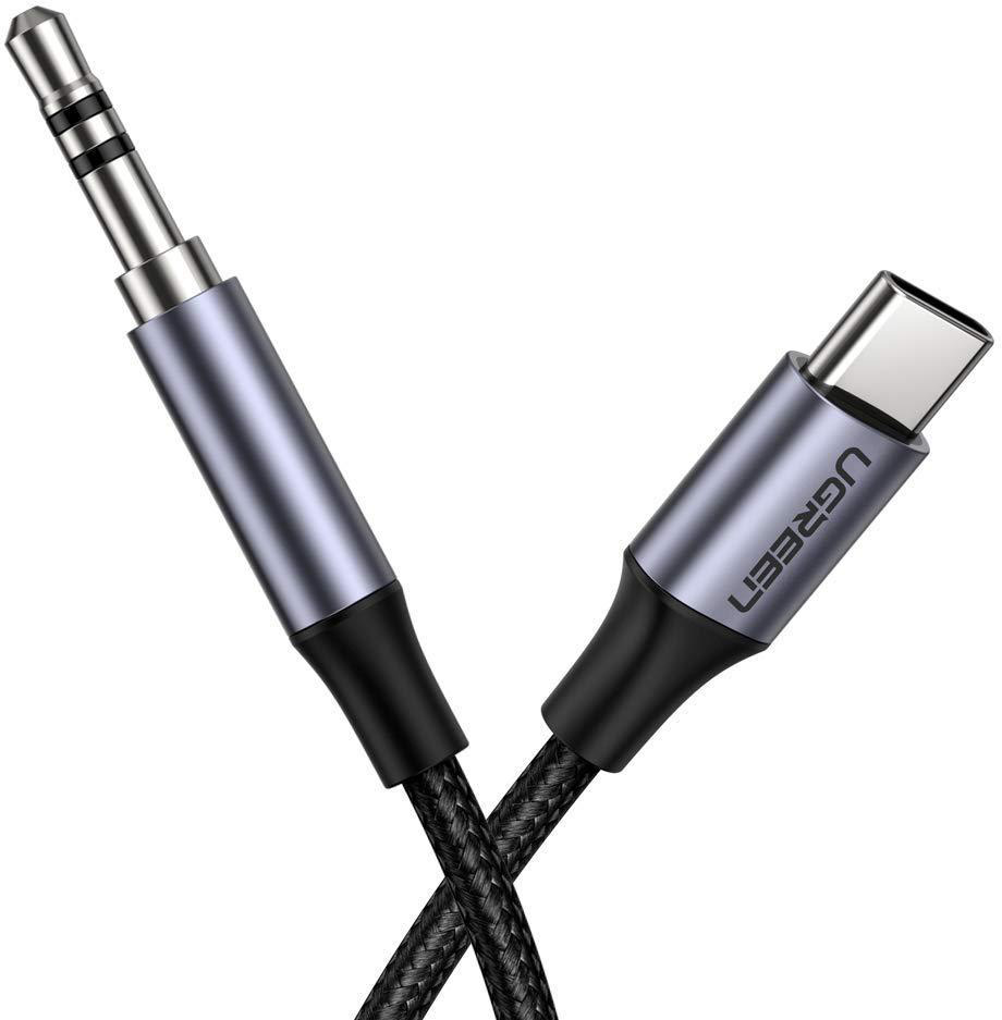 

Кабель Ugreen AV143 3.5 мм Male to USB Type-C 1 м Grey