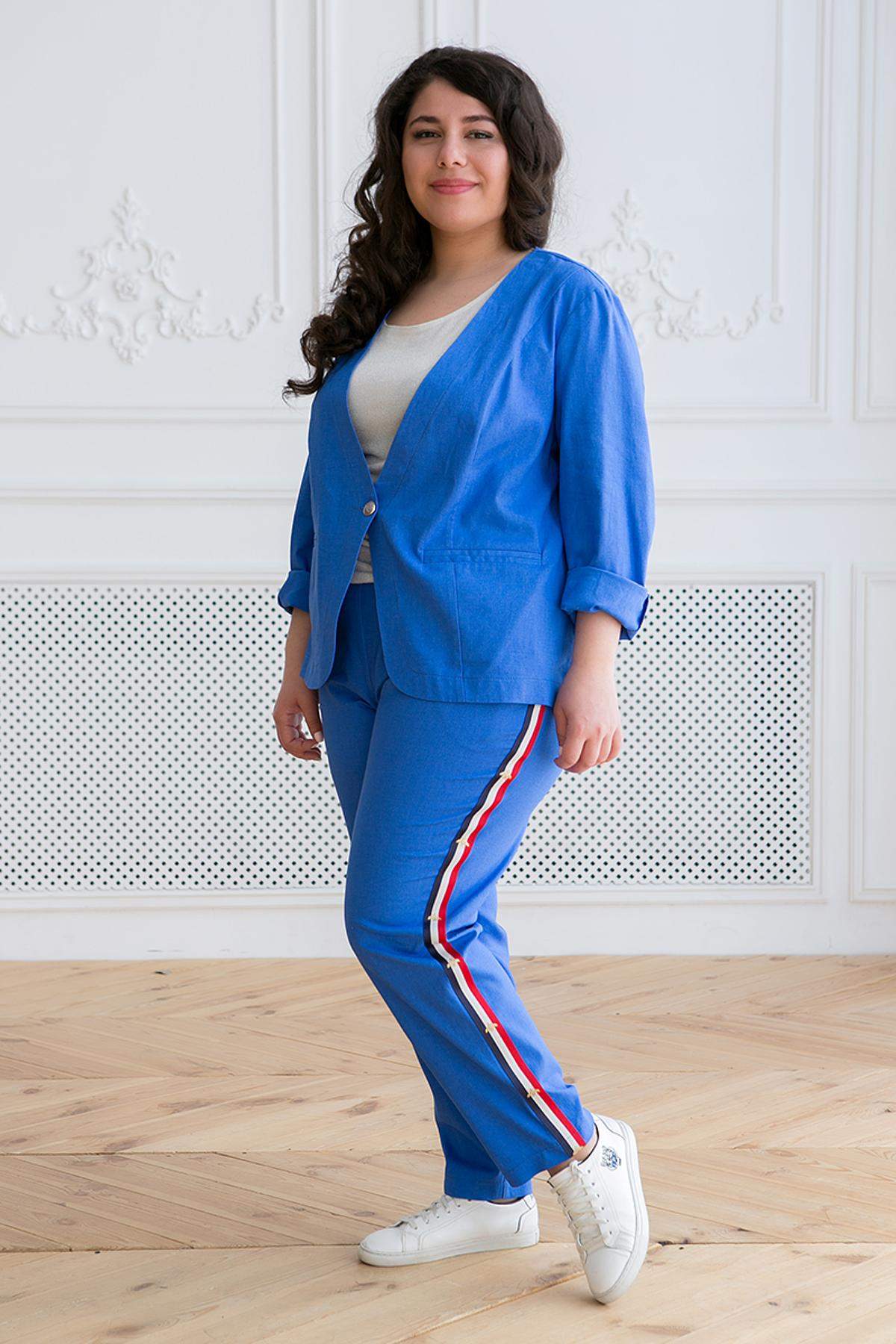 

Льняной костюм Tatiana КОРЕН электрик, Льняной костюм Tatiana КОРЕН электрик 62