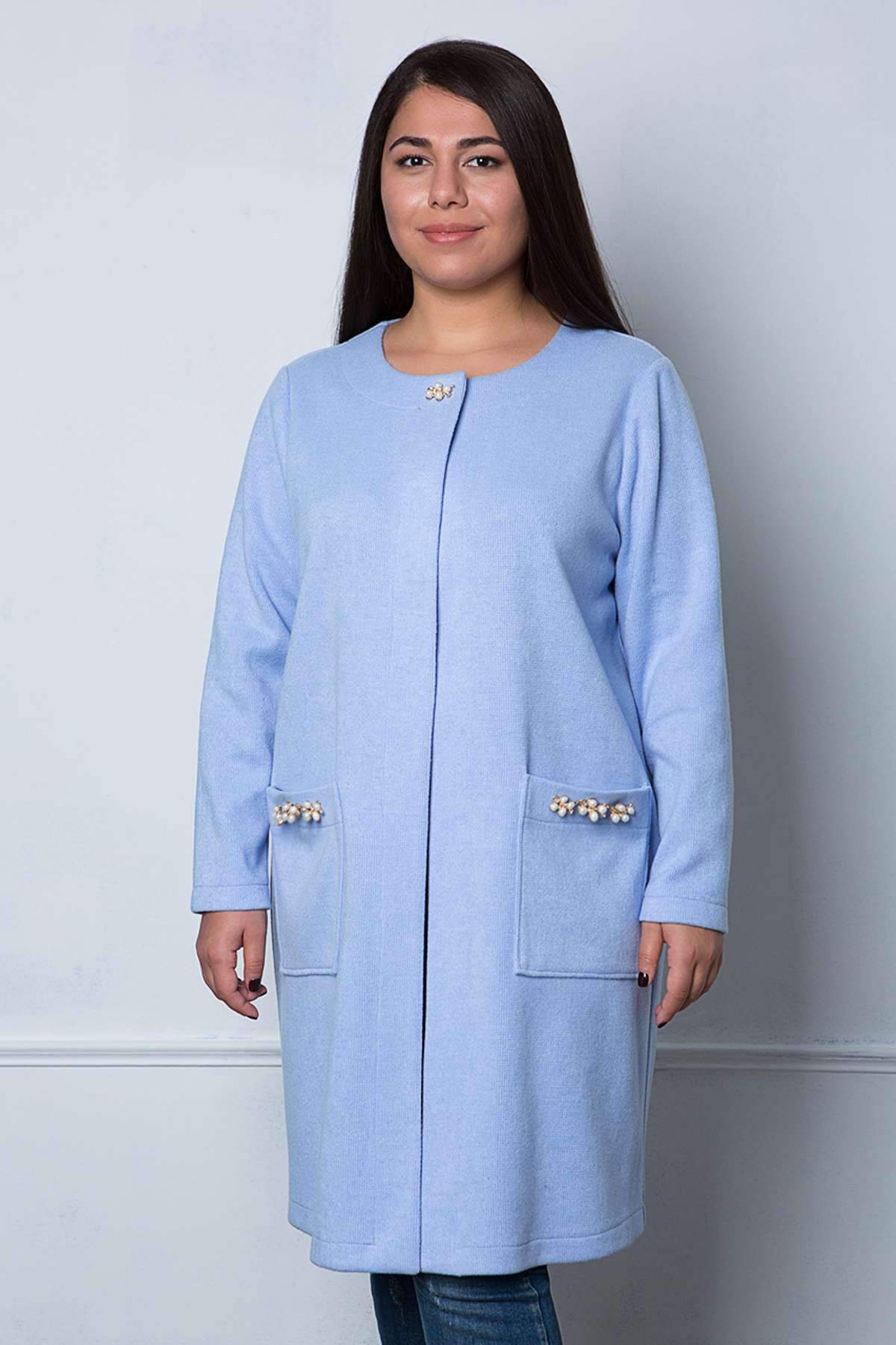 

Кардиган с супатной застежкой Tatiana ДЭНИ голубой 56