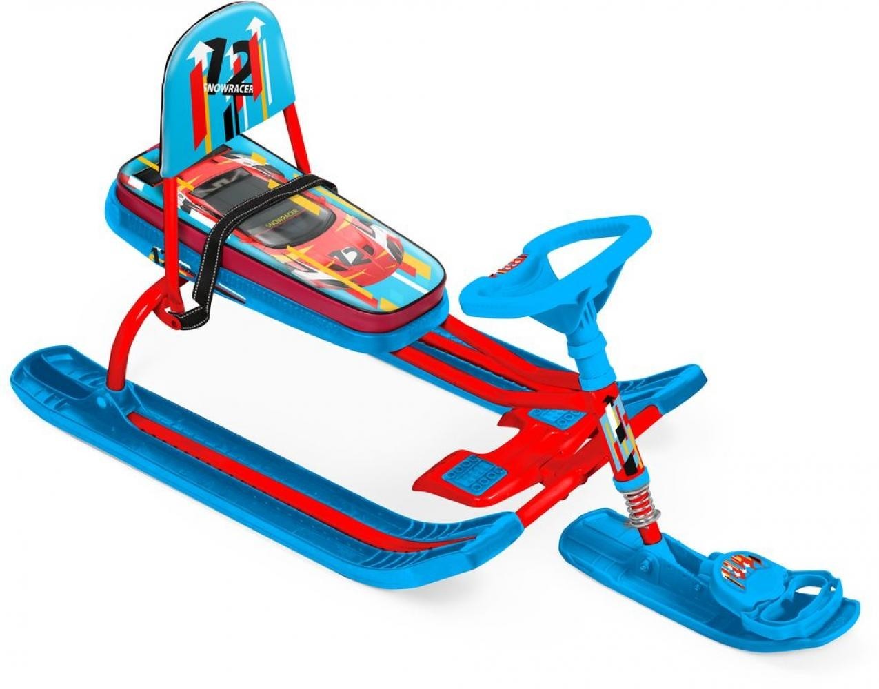 

Снегокат "Тимка спорт 4" рисунок сиденья: nika-kids sportcar, красный каркас, производитель "Nika"