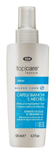 Акция на Спрей для ухода за осветленными и седыми волосами Lisap Top Care Repair Silver Care spray 125 мл (1700440000019) от Rozetka UA