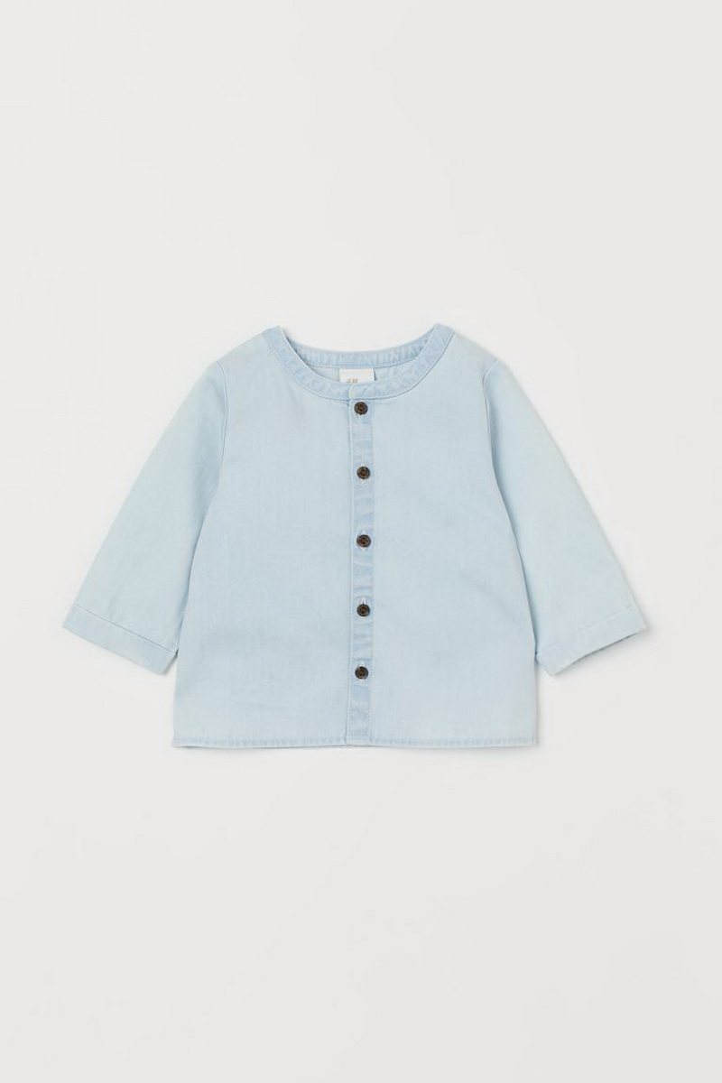

Рубашка джинсовая H&M 0789191 0 92 см Голубая