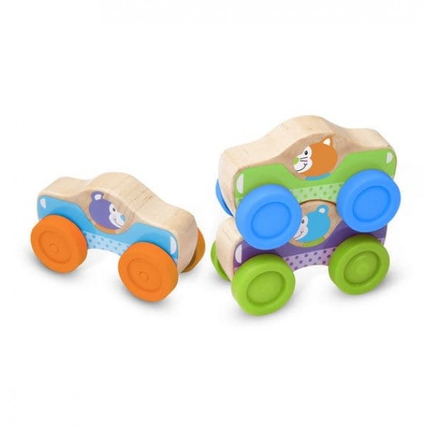 

Набор деревянных машинок пирамидок Melissa & Doug