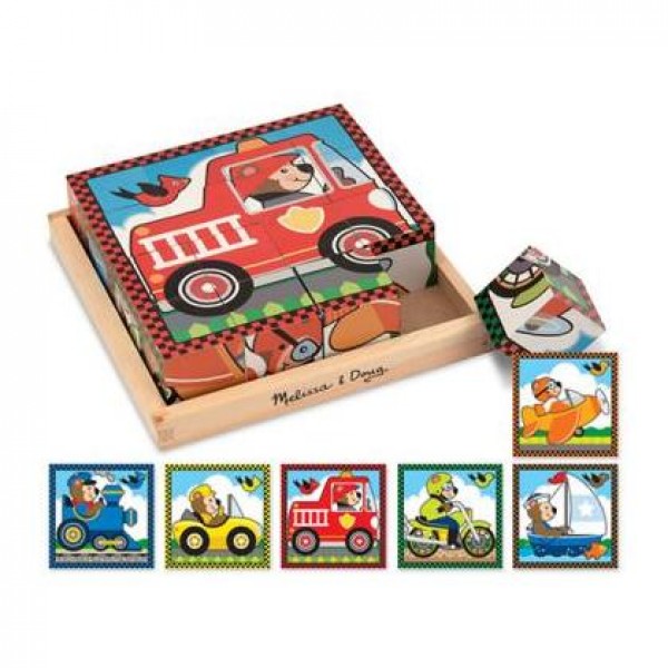 

Кубики-пазл Транспорт 6 в 1 Melissa & Doug