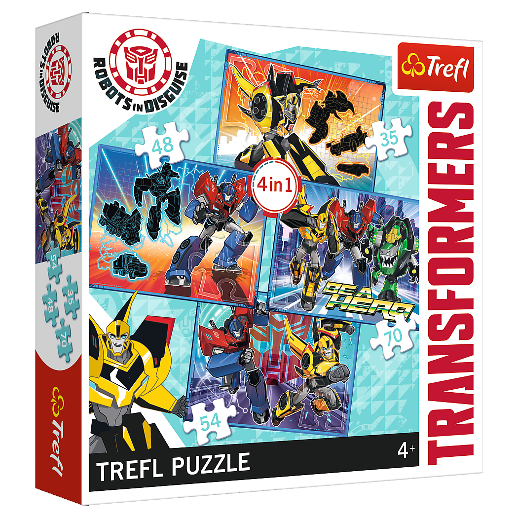 

Пазл Trefl 4 в 1 Трансформеры 2
