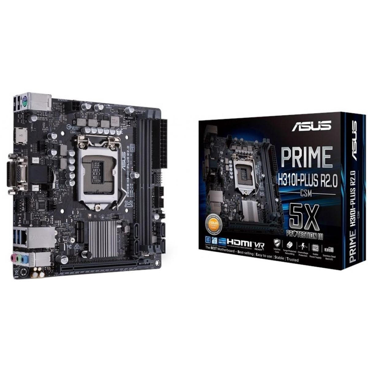 

Материнская плата Asus Prime H310I-Plus R2.0 CSM (s1151, Intel H310, PCI-Ex16)