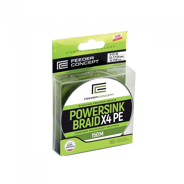 

Шнур рыболовный Salmo Feeder Concept Powersink 4X Pe Dark Brown 150 м / 0,11 мм / 4,72 кг (FC4909-011)