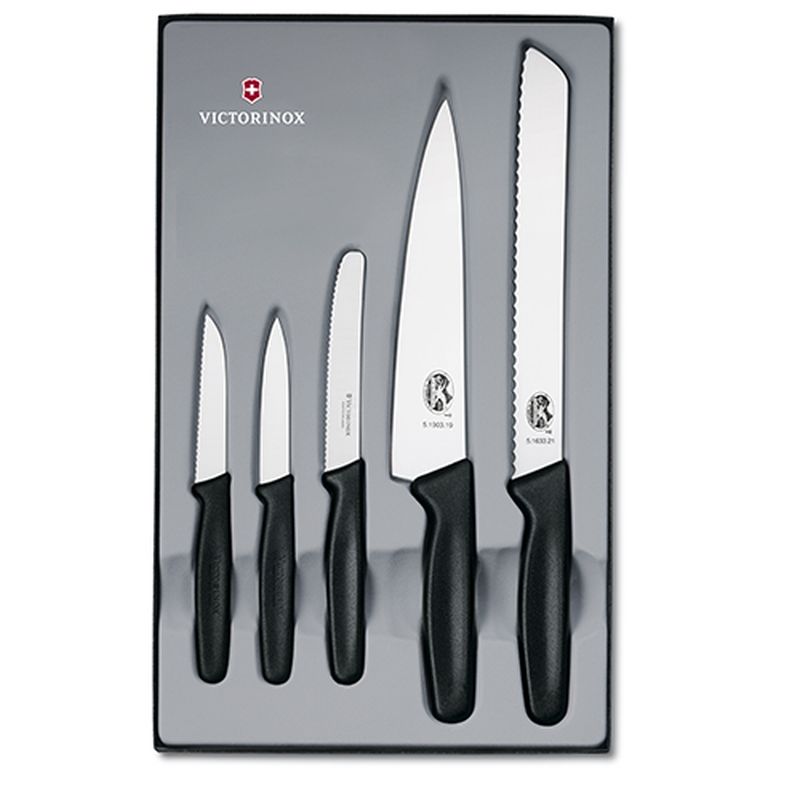 

Кухонный набор Victorinox Kitchen Set 5шт с чёрной ручкой (5 ножей) (51163.5)