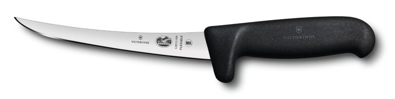 

Кухонный нож Victorinox Fibrox Boning Flex 15см узкое обвалочный с чёрной ручкой Safety Grip (56613.15M)