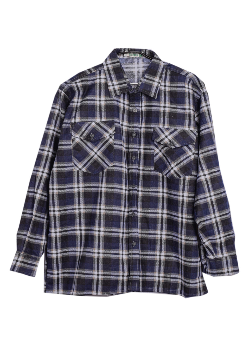 

Рубашка мужская в клетку длинный рукав Hetai A23-13. 3XL. Размер 48-50