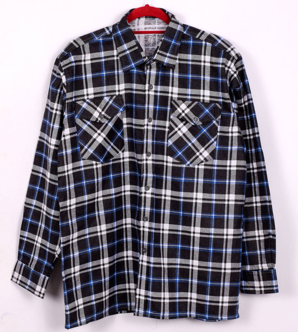 

Рубашка мужская в клетку длинный рукав Hetai A23-8. 3XL. Размер 48-50