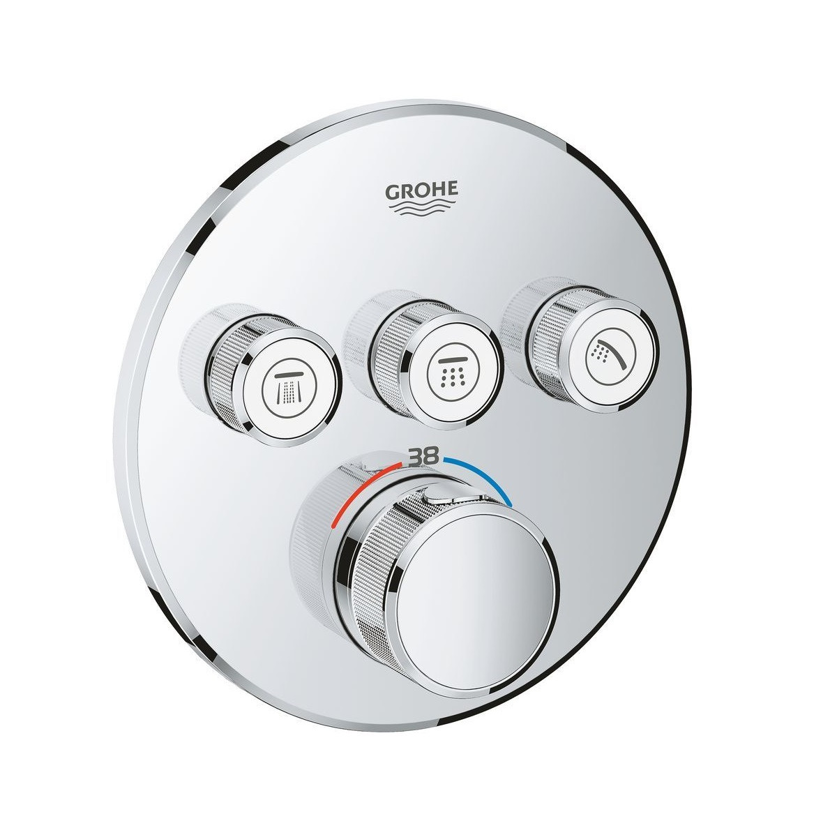 

Внешняя часть термостата Grohe Grohtherm SmartControl для душа на 3 выхода 29121000