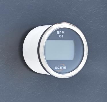 

Тахометр со счётчиком моточасов ECMS PLT2-BS-RPM черный