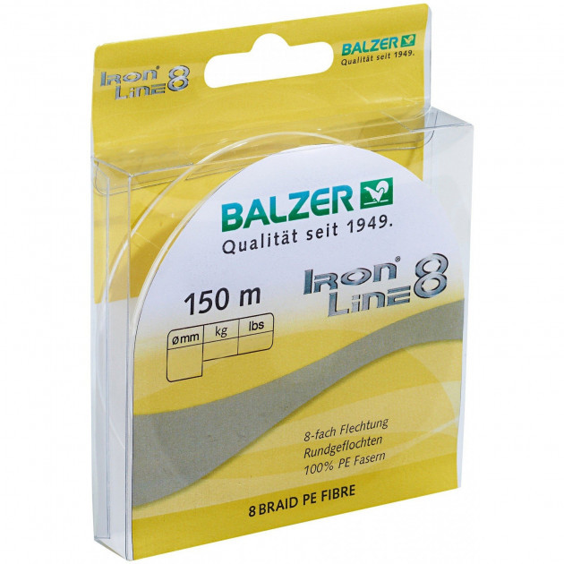 

Шнур рыболовный Balzer Iron Line 8x 150 м 0.24 мм 19.5 кг Желтый