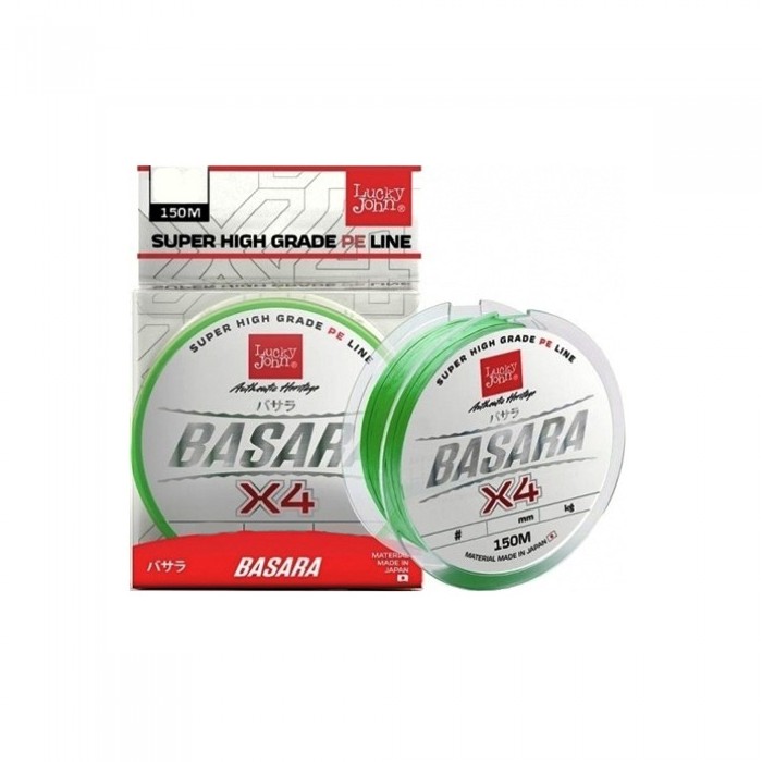 

Шнур рыболовный Lucky John Basara Light Green Х4 Pe 150/0,154(#1) 150 м / 0,15 мм / 8,7 кг (LJ4100-015)