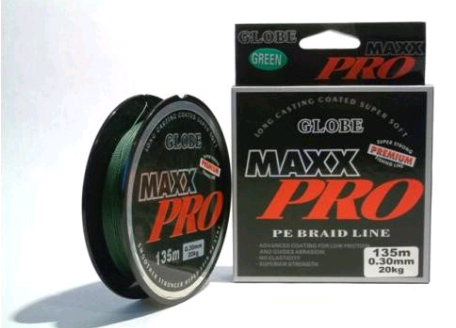 

Шнур рыболовный Maxx PRO globe 0.14mm 6.8kg 135m темнозеленый