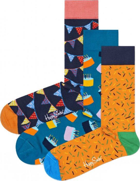 

Набор носков Happy Socks Happy Birthday Gift Box XBDA08-6001 41-46 3 пары Чёрный / Синий / Белый